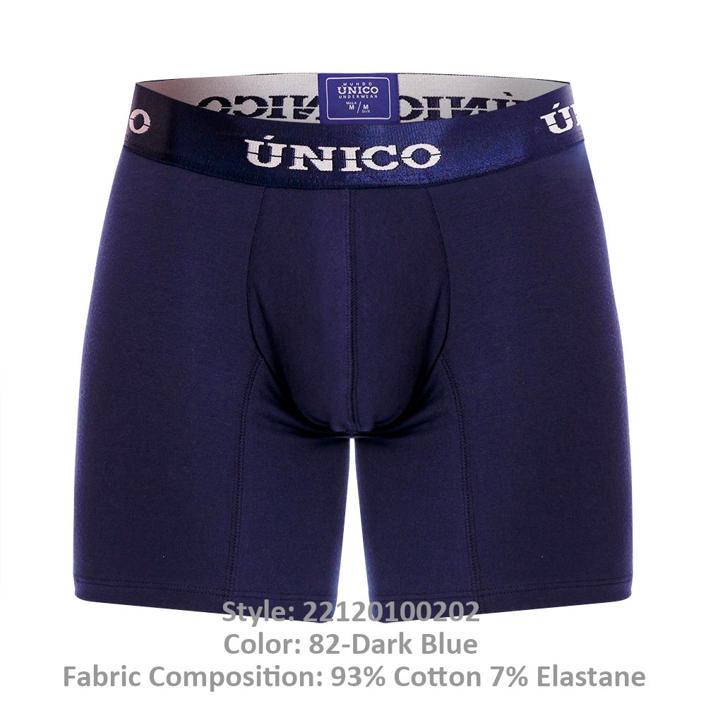 Unico 22120100202 Profundo A22 Boxer Briefs Dark Blue Plus Sizes