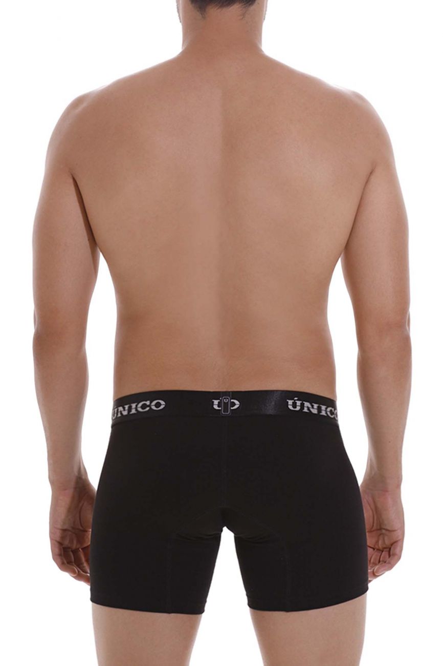 Unico 22120100203 Intenso A22 Boxer Briefs Black Plus Sizes