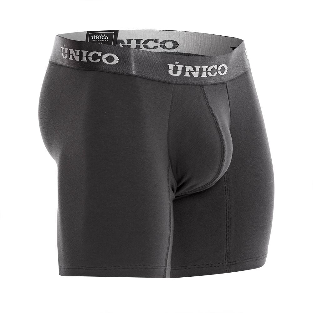 Unico 22120100204 Asfalto A22 Boxer Briefs Dark Gray Plus Sizes