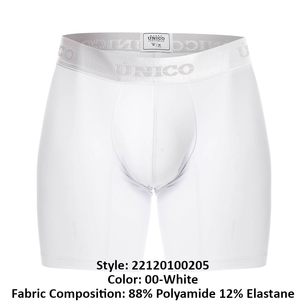 Unico 22120100205 Cristalino M22 Boxer Briefs White Plus Sizes