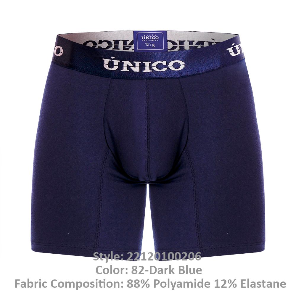Unico 22120100206 Profundo M22 Boxer Briefs Dark Blue Plus Sizes