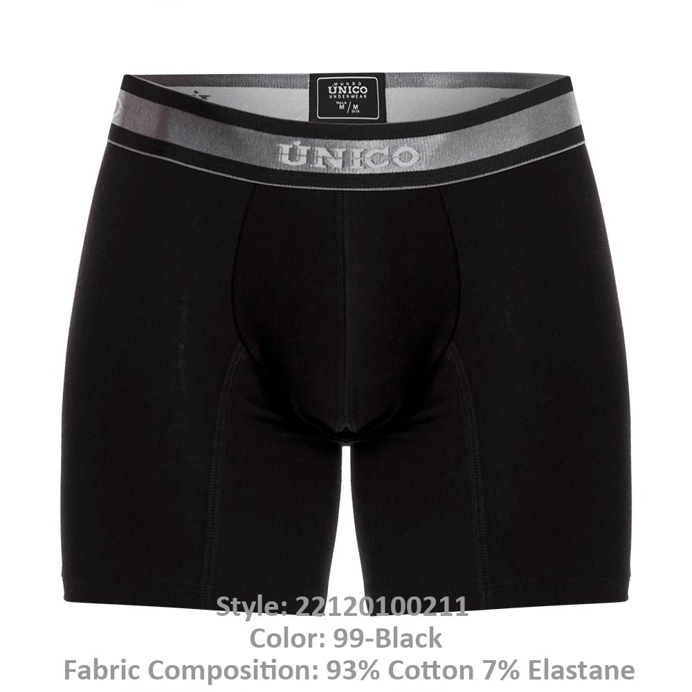 Unico 22120100211 Nebuloso A22 Boxer Briefs Black Plus Sizes