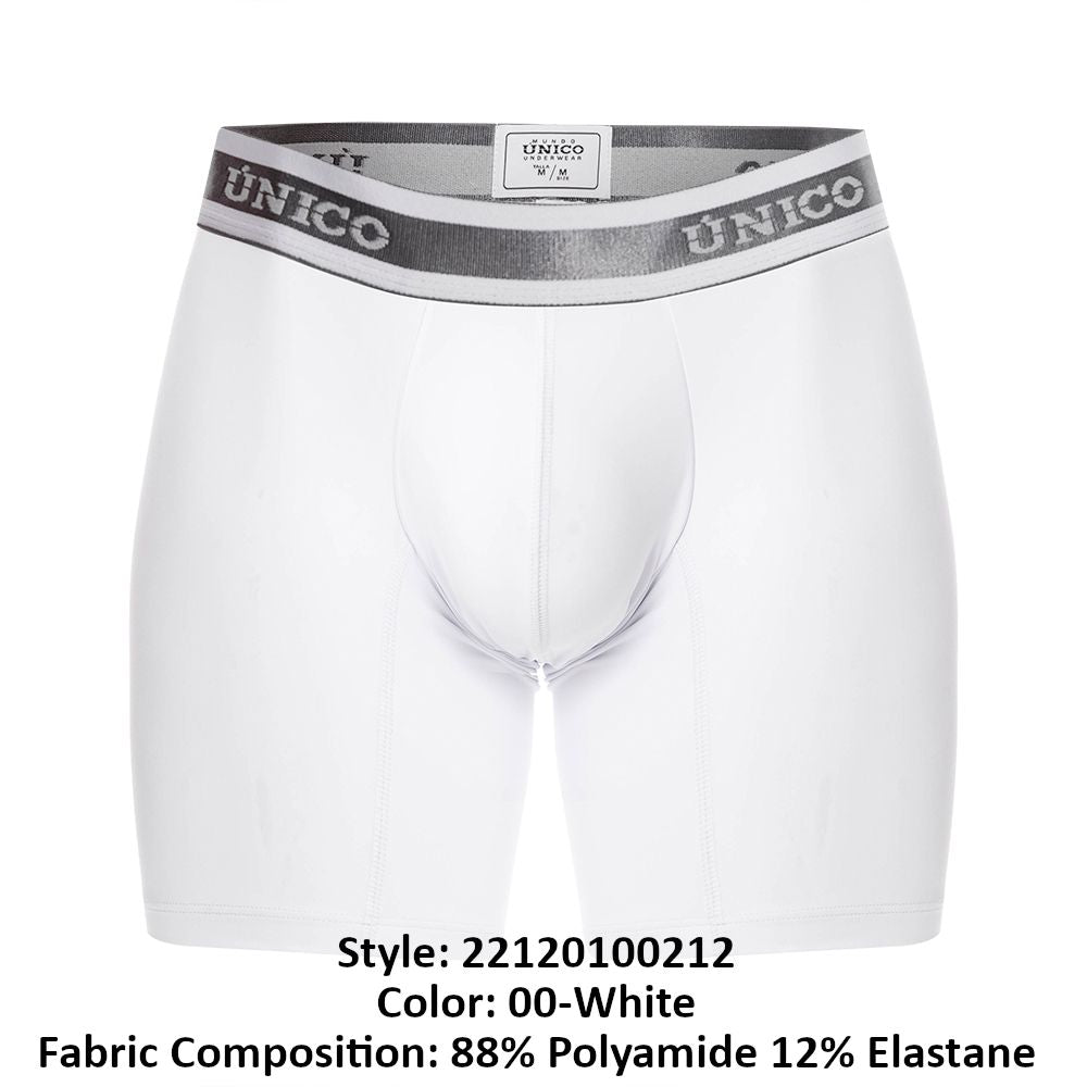 Unico 22120100212 Lustre M22 Boxer Briefs White Plus Sizes