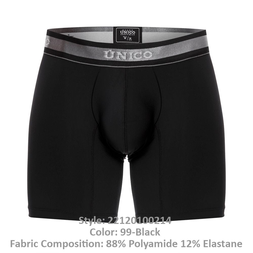 Unico 22120100214 Nebuloso M22 Boxer Briefs Black Plus Sizes