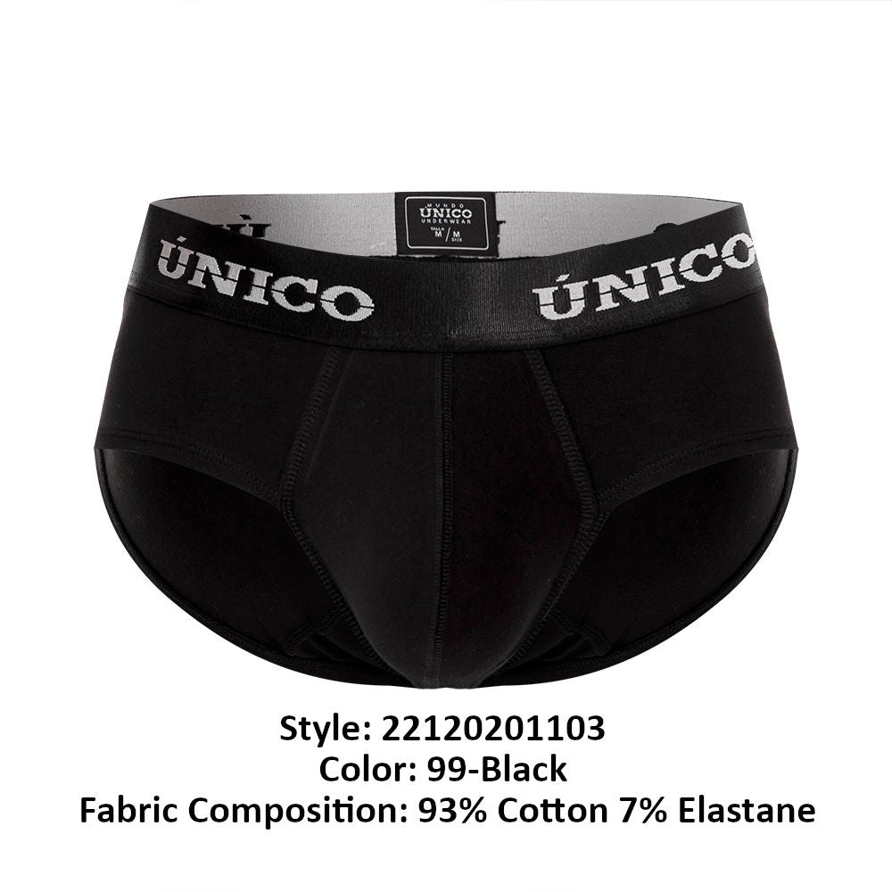 Unico 22120201103 Intenso A22 Briefs Black Plus Sizes