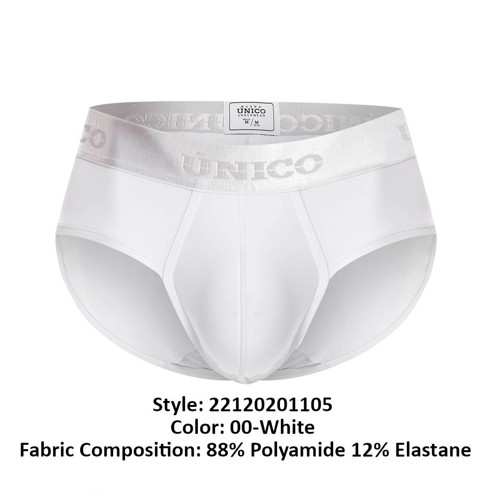 Unico 22120201105 Cristalino M22 Briefs White Plus Sizes