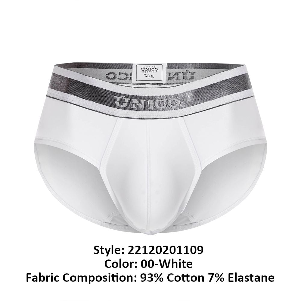 Unico 22120201109 Lustre A22 Briefs White Plus Sizes