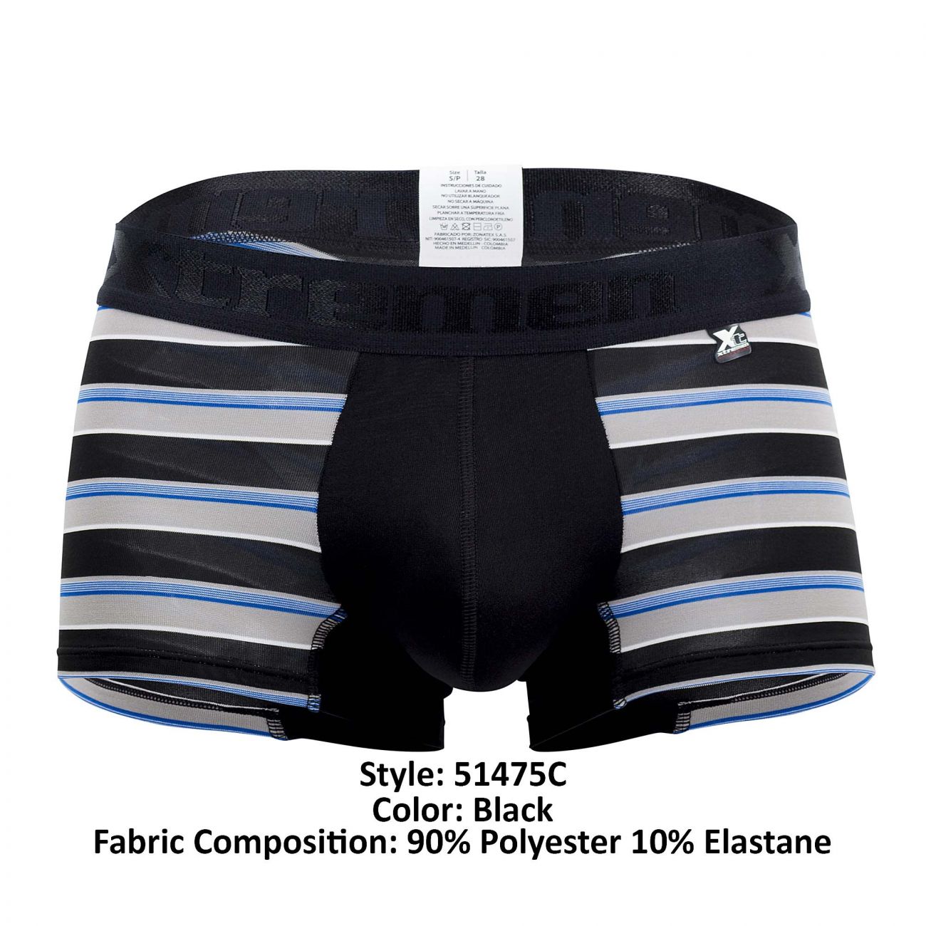 Xtremen 51475C Microfiber Athletic Trunks Black