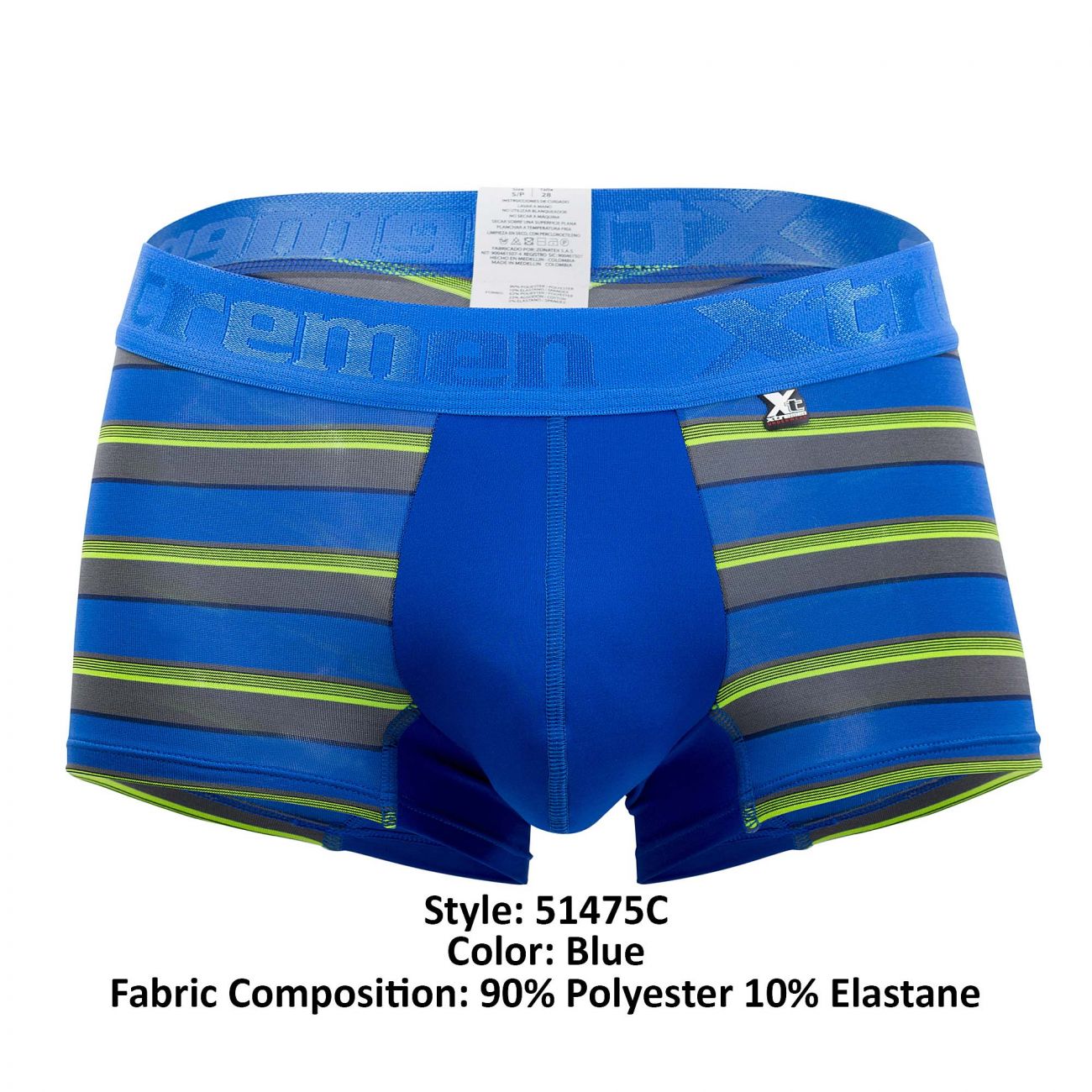 Xtremen 51475C Microfiber Athletic Trunks Blue