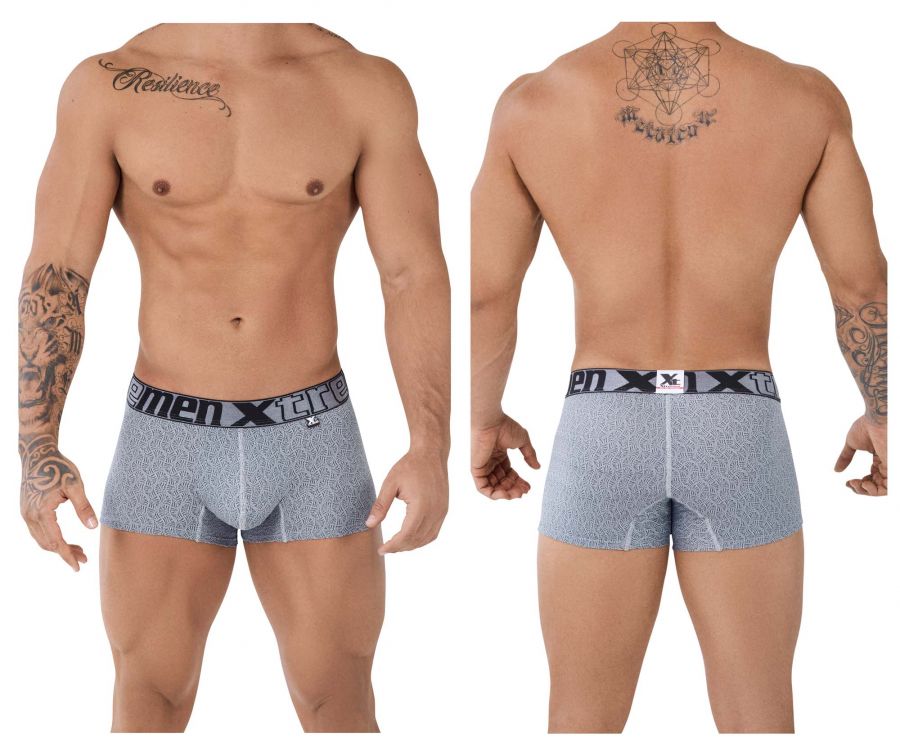 Xtremen 51478C Microfiber Jacquard Trunks Grey