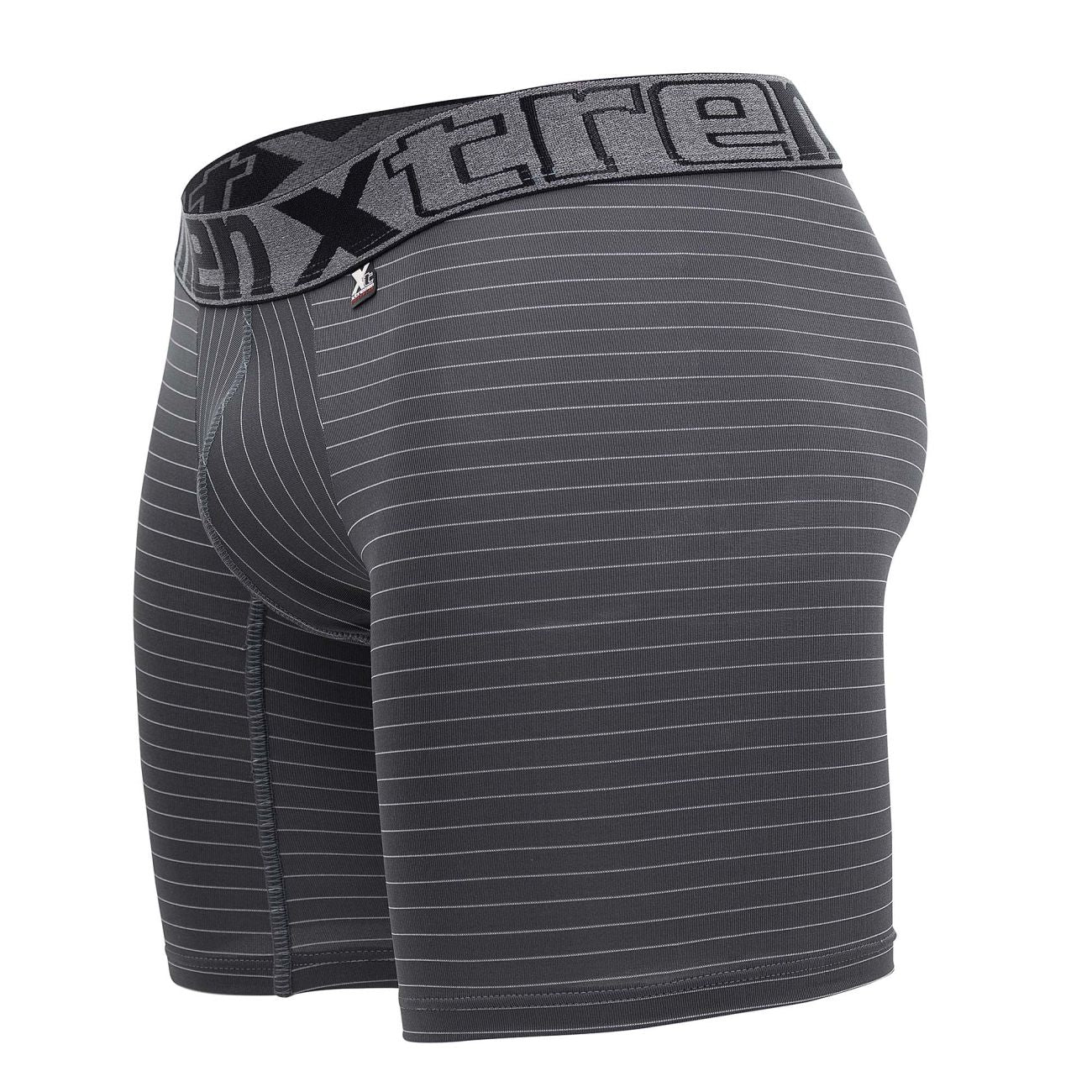 Xtremen 70004 Striped Boxer Briefs Gray Plus Sizes
