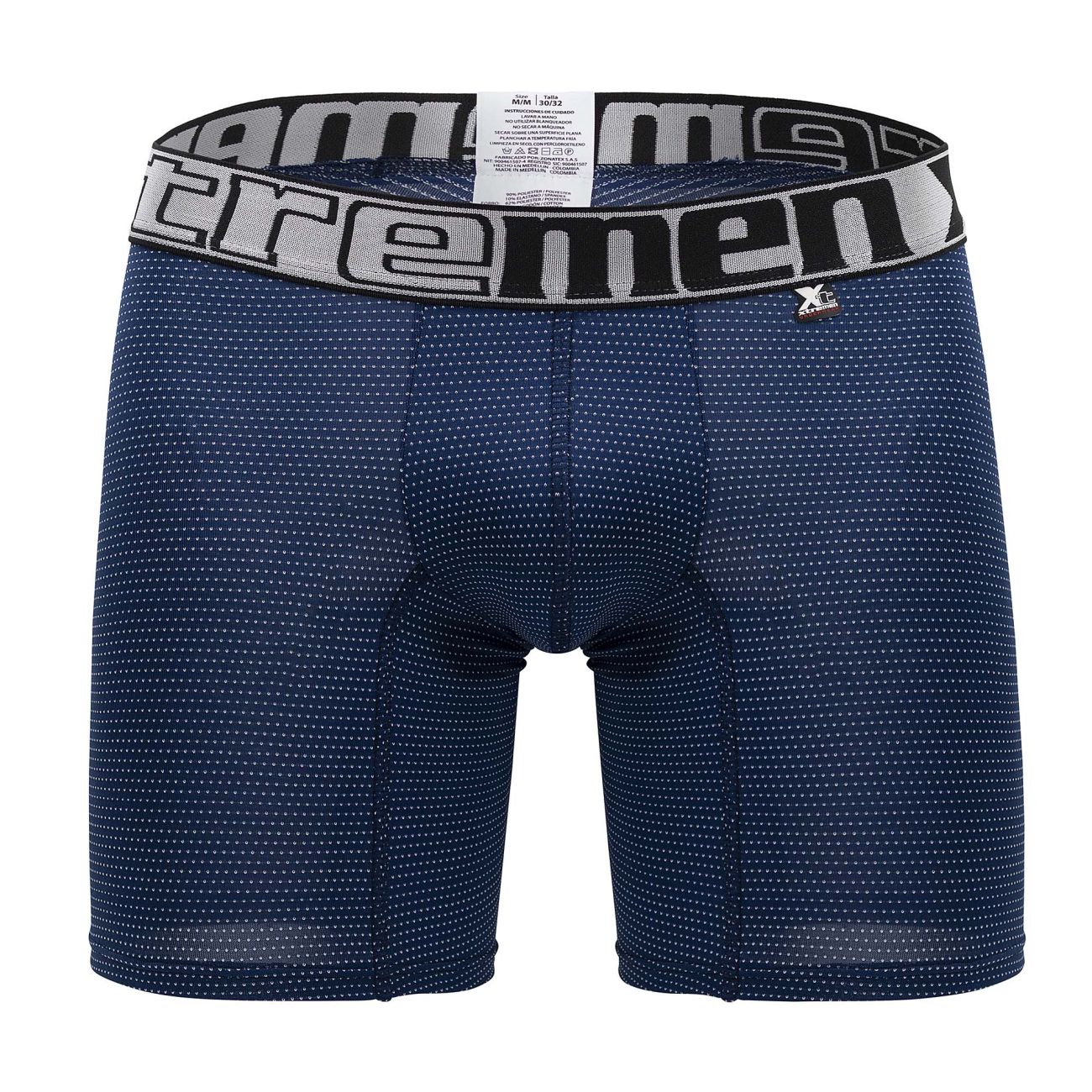 Xtremen 70005 Long Boxer Briefs Dark Blue Plus Sizes