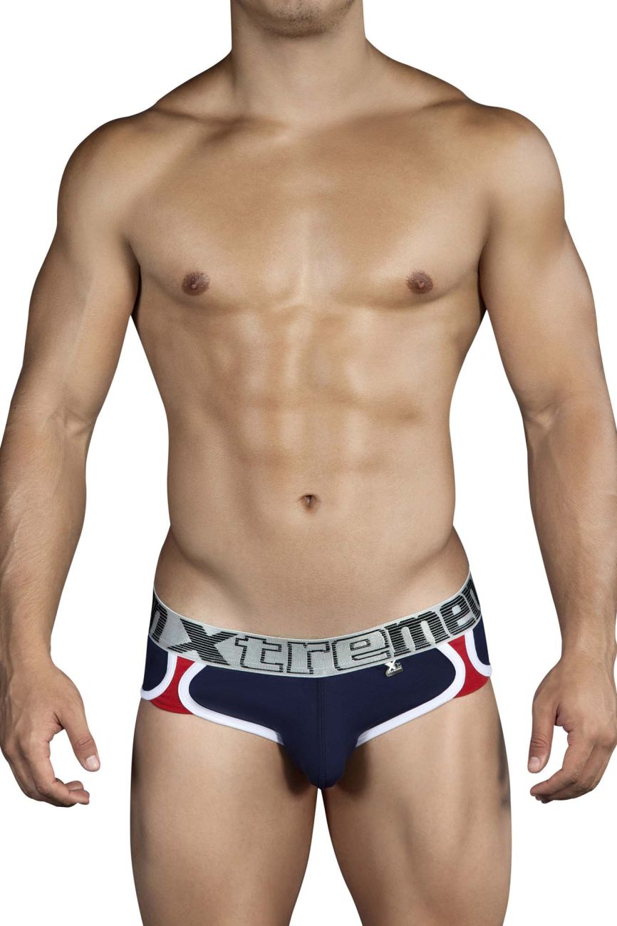 Xtremen 91014-3 3PK Briefs Blue-Gray-Blue