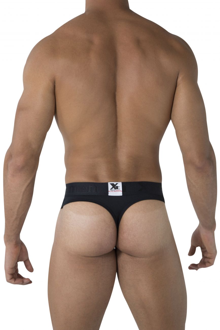 Xtremen 91031-3 3PK Piping Thongs Black White Gray