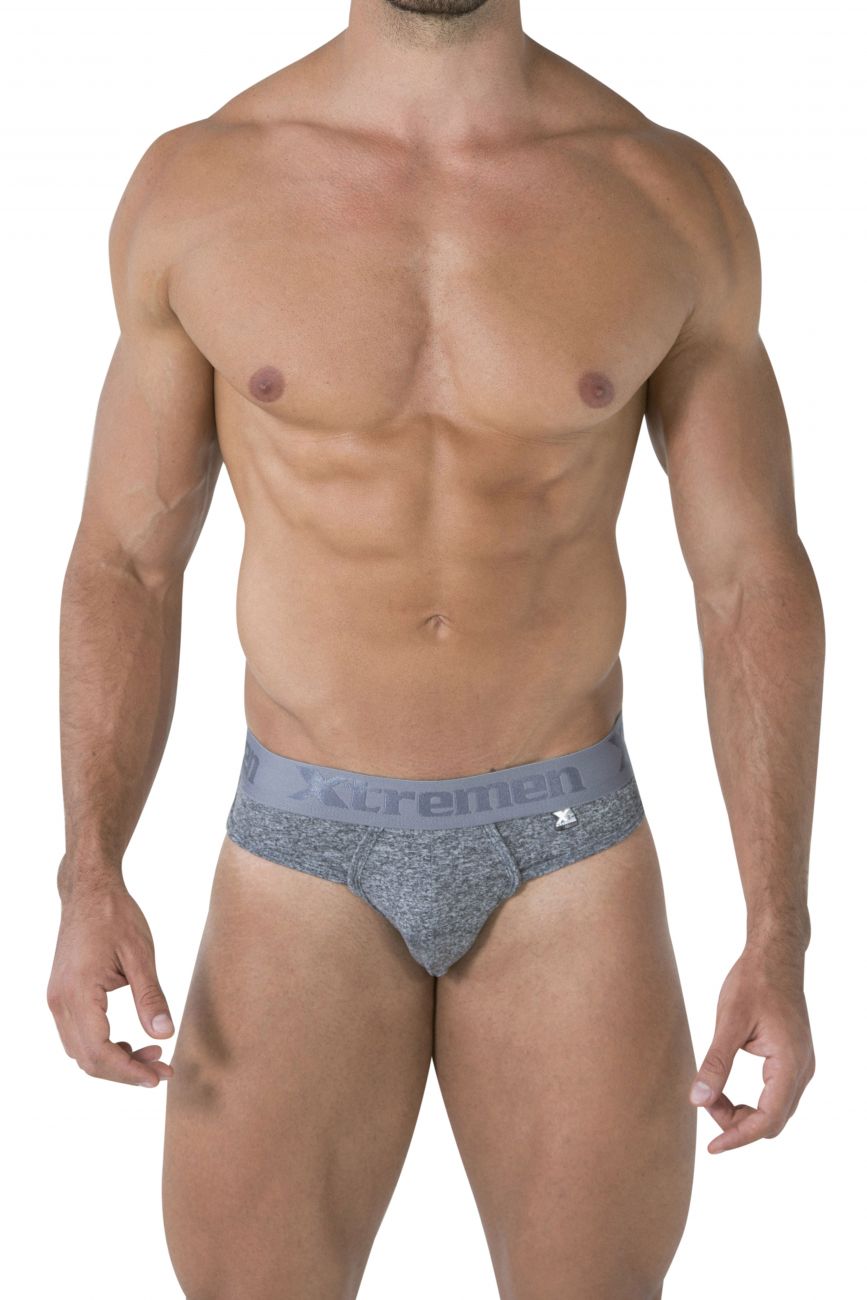 Xtremen 91031-3 3PK Piping Thongs Black White Gray