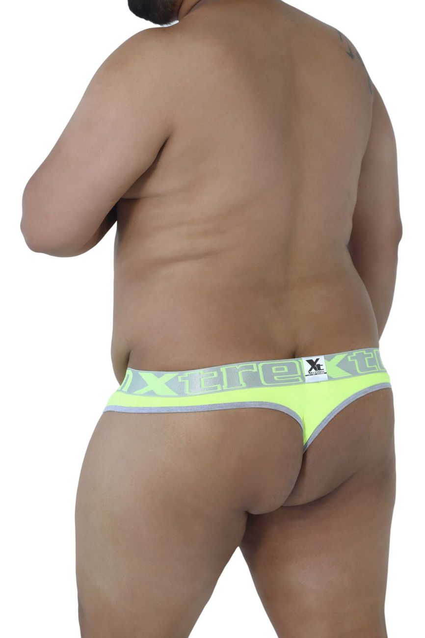 Xtremen 91031X-3 3PK Thongs Green-White-Fuchsia Plus Sizes