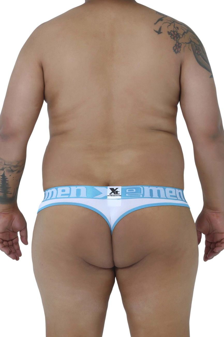 Xtremen 91031X-3 3PK Thongs Green-White-Fuchsia Plus Sizes