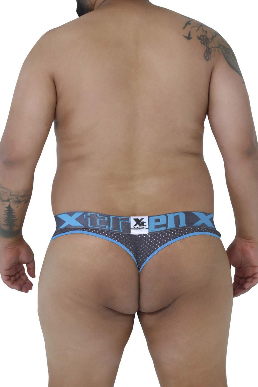 Xtremen 91036X-3 3PK Thongs White-Gray-Blue Plus Sizes