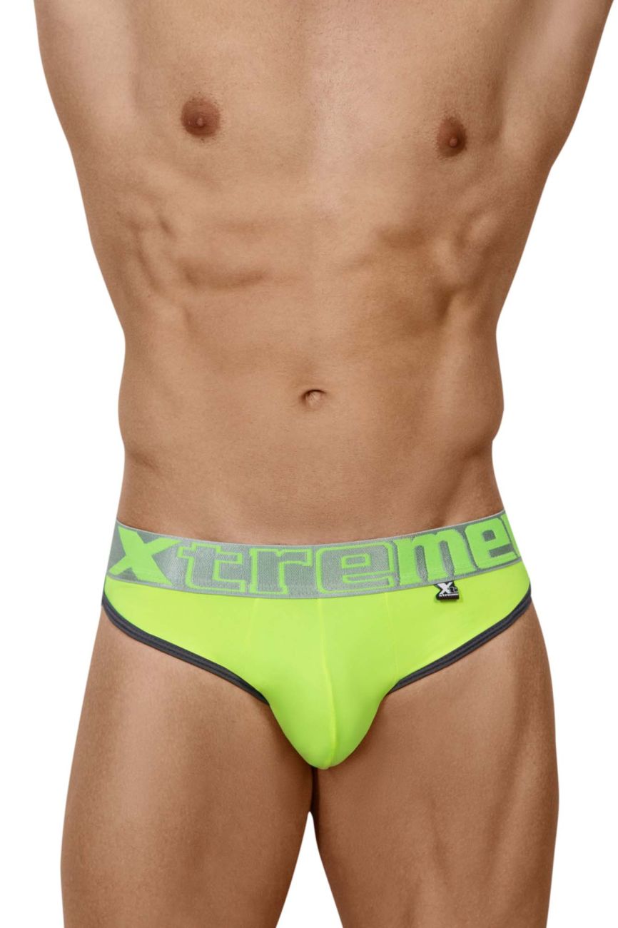 Xtremen 91053-3 3PK Briefs Fuchsia-Green-Fuchsia