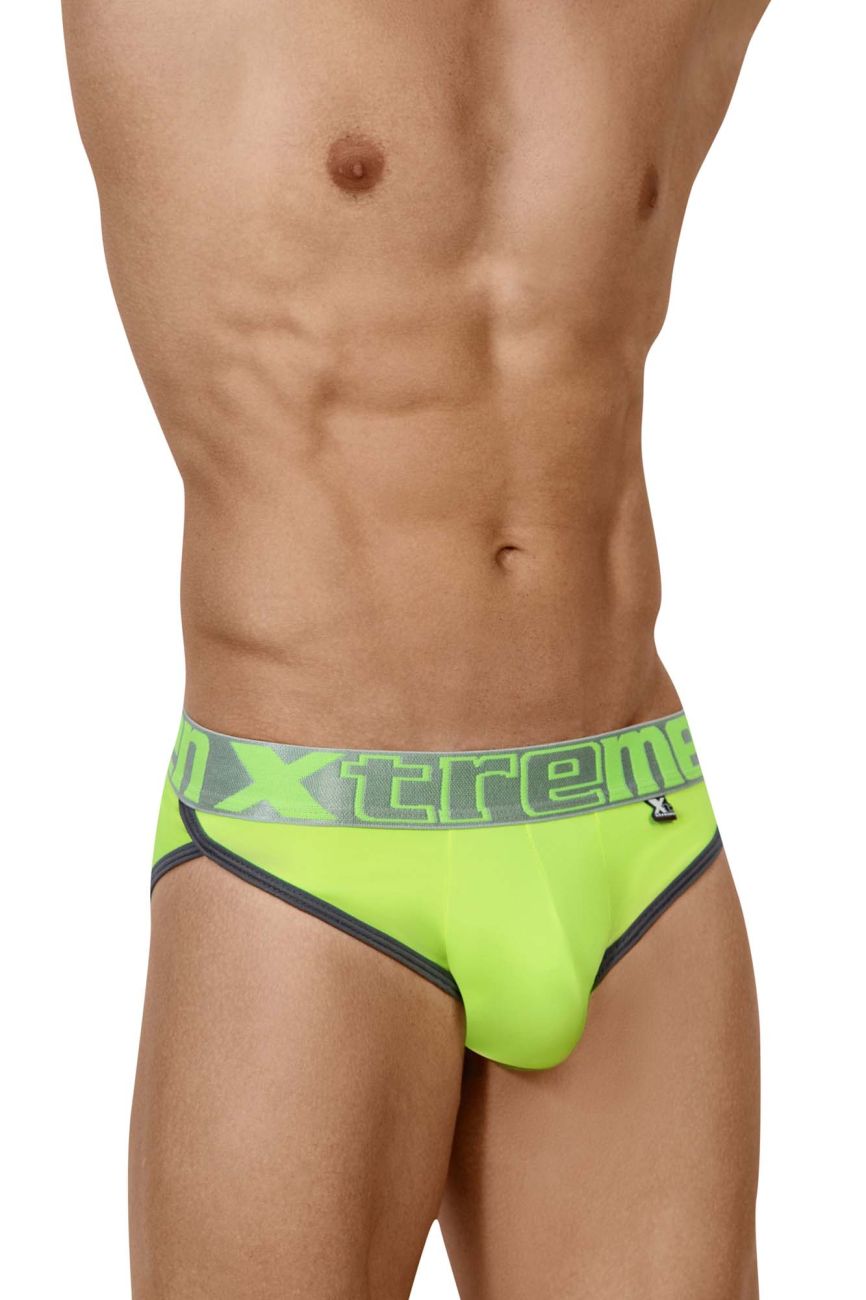 Xtremen 91053-3 3PK Briefs Fuchsia-Green-Fuchsia