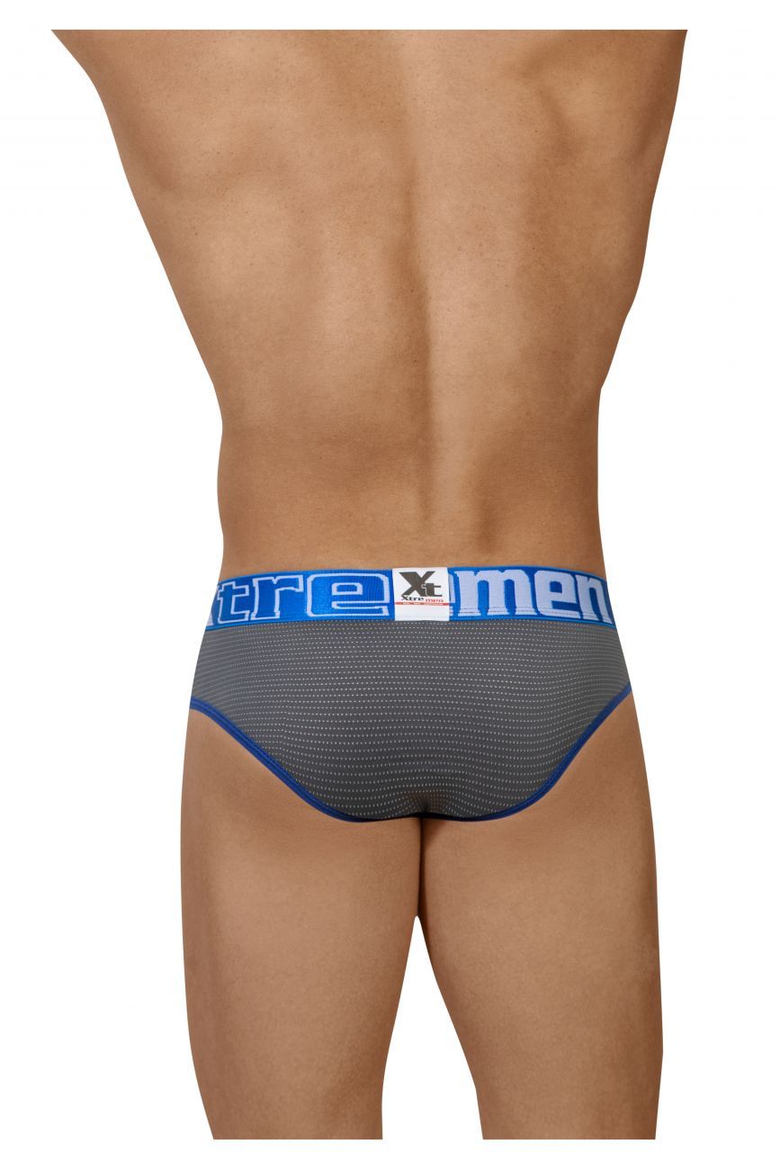 Xtremen 91062 Athletic Piping Briefs Gray