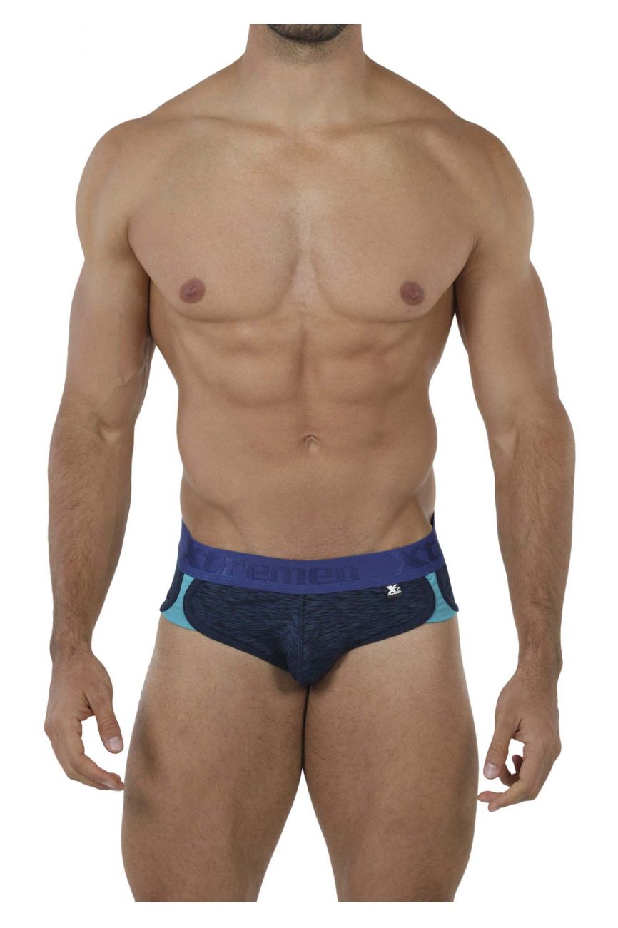 Xtremen 91071 Microfiber Sports Briefs Dark Blue