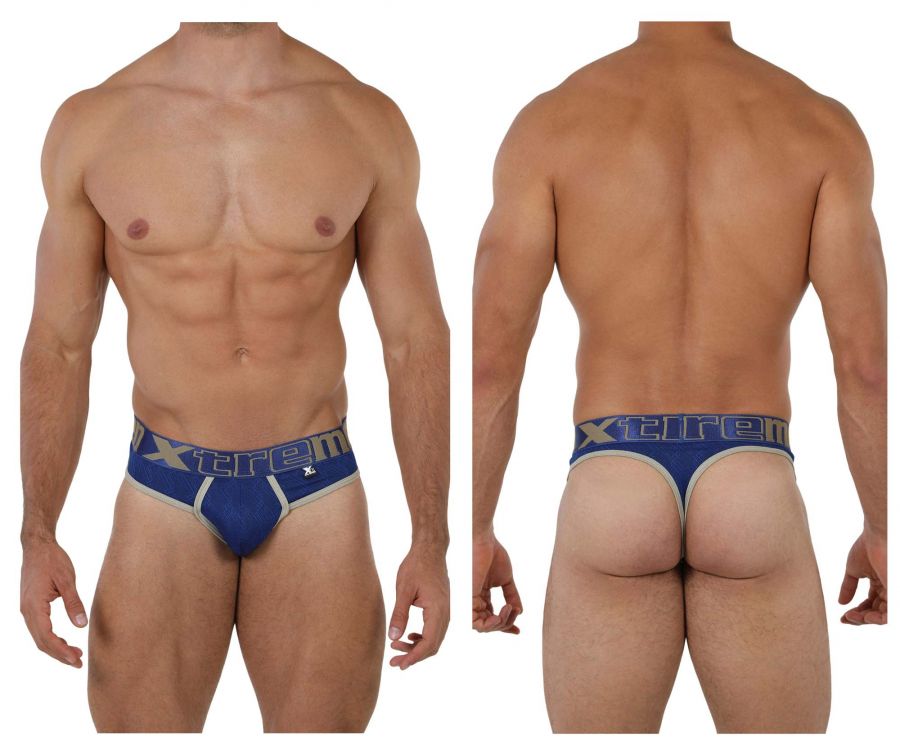 Xtremen 91073 Microfiber Jacquard Thongs Royal Blue
