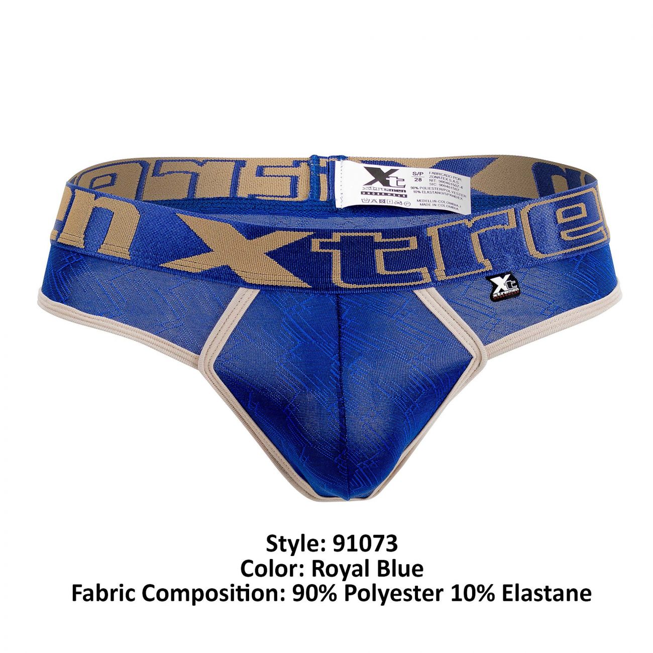 Xtremen 91073 Microfiber Jacquard Thongs Royal Blue