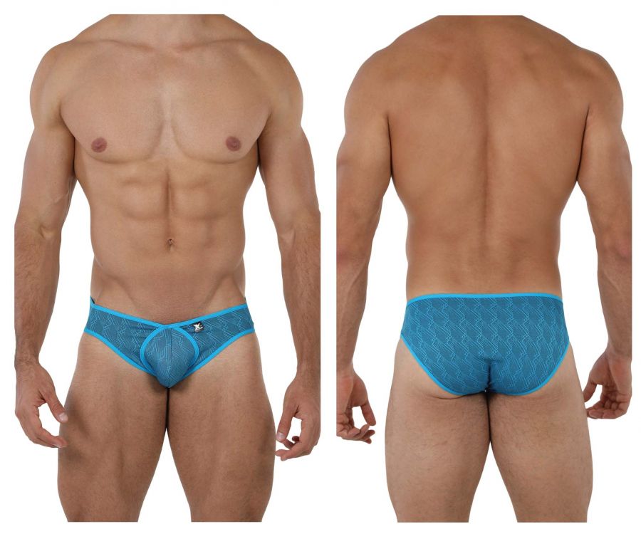 Xtremen 91075 Microfiber Jacquard Briefs Turquoise