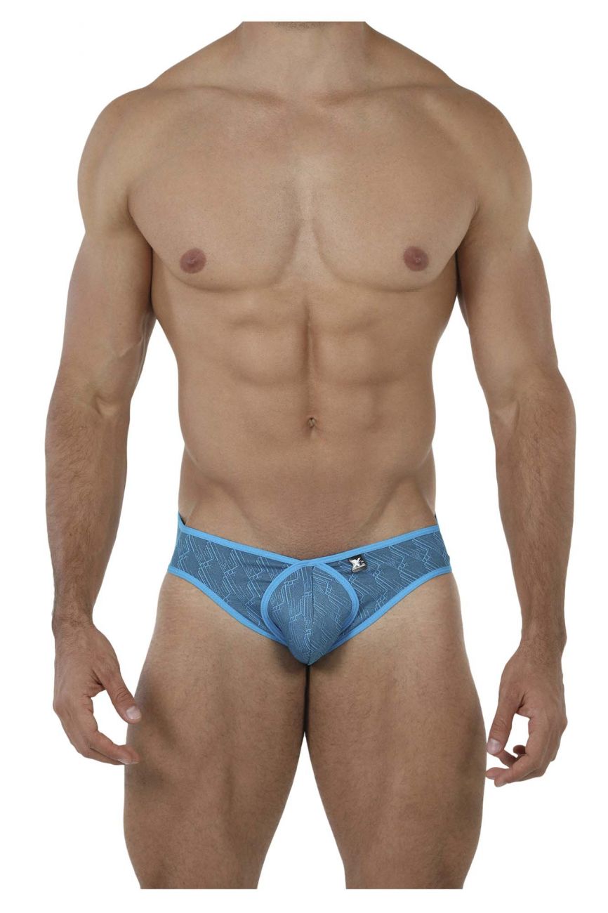 Xtremen 91075 Microfiber Jacquard Briefs Turquoise