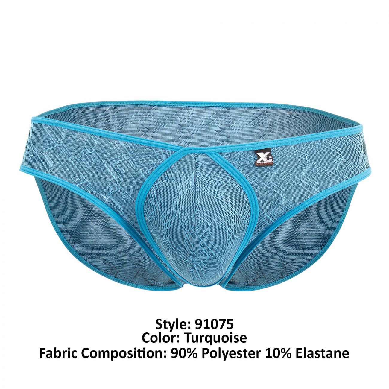 Xtremen 91075 Microfiber Jacquard Briefs Turquoise