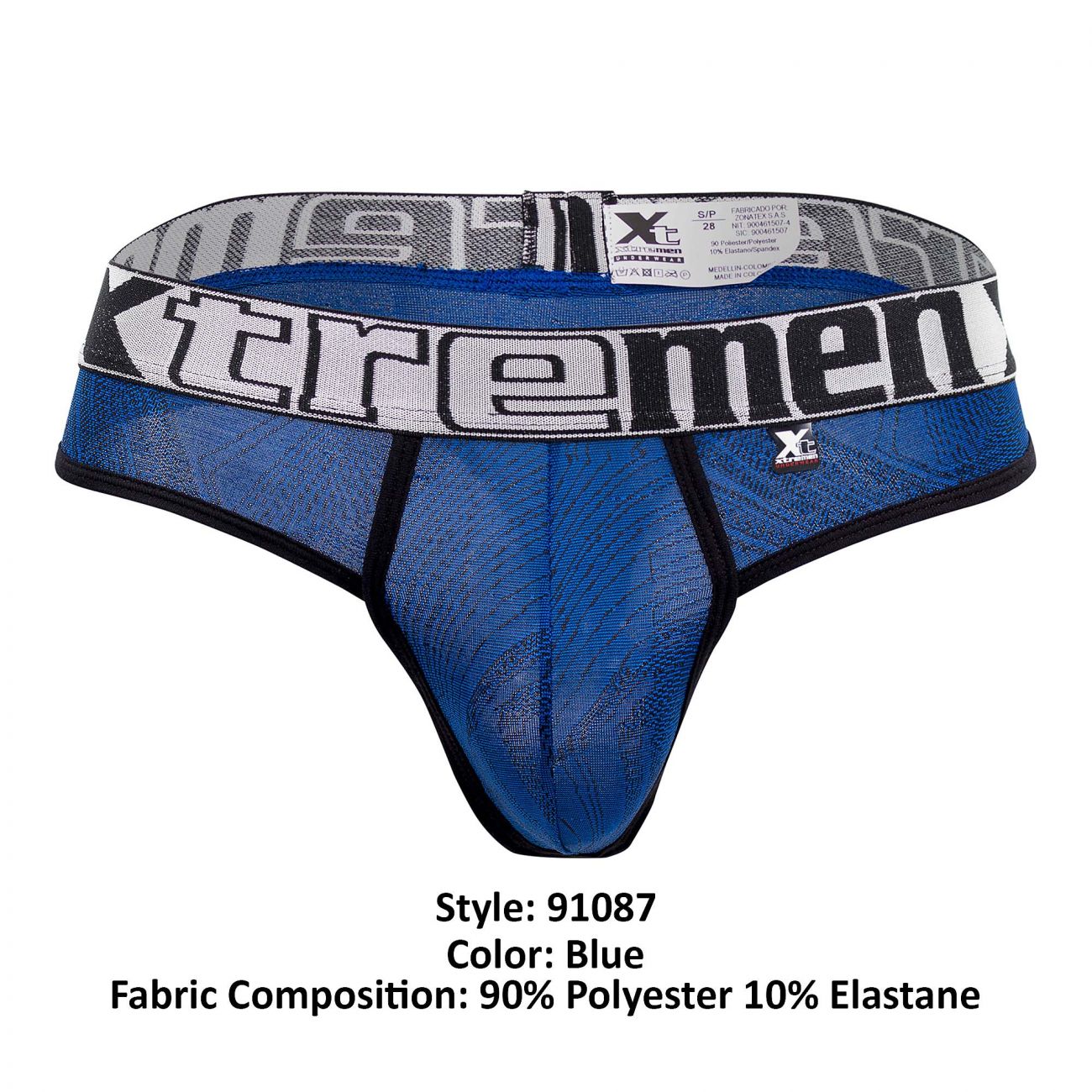 Xtremen 91087 Microfiber Jacquard Thongs Blue