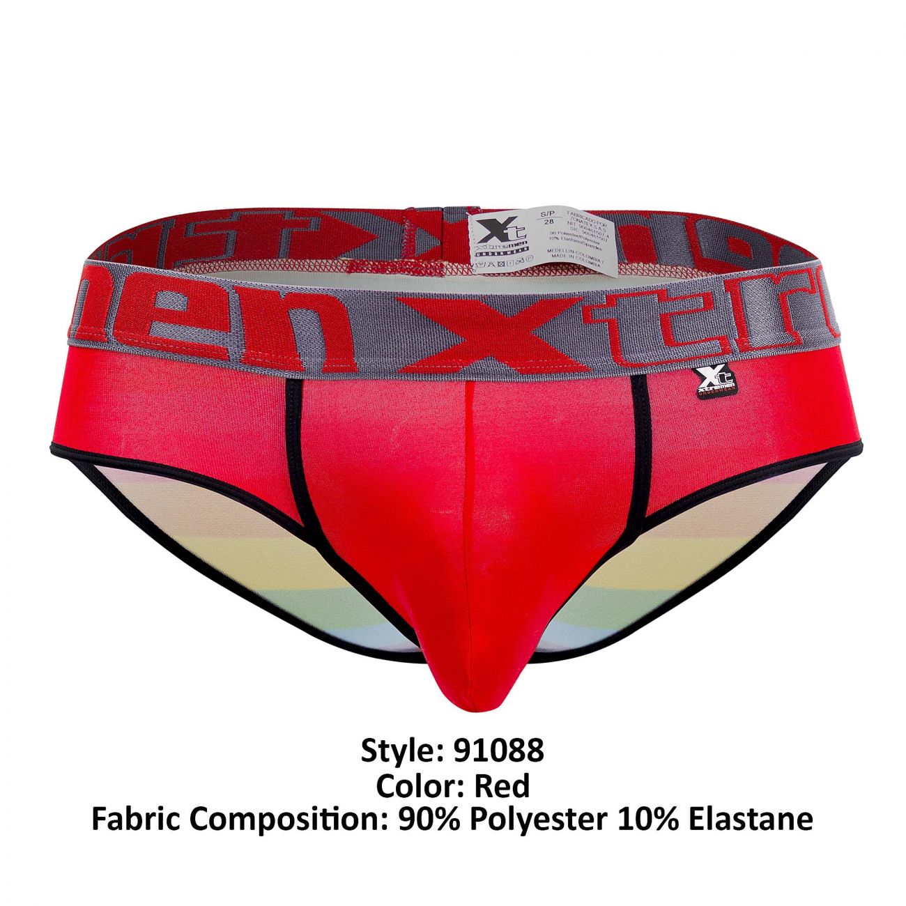 Xtremen 91088  Microfiber Pride Briefs Red