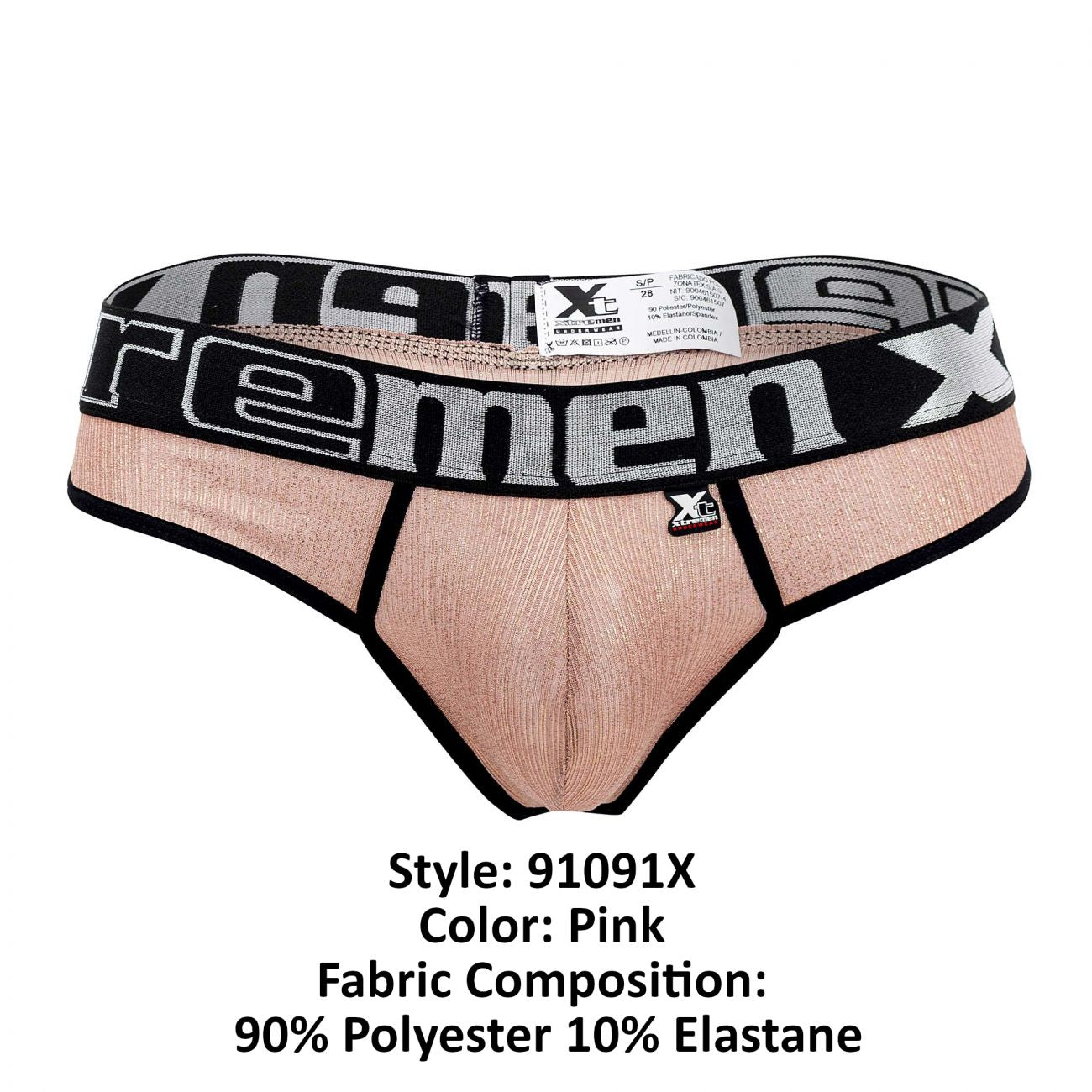 Xtremen 91091X Frice Microfiber Thongs Pink Plus Sizes