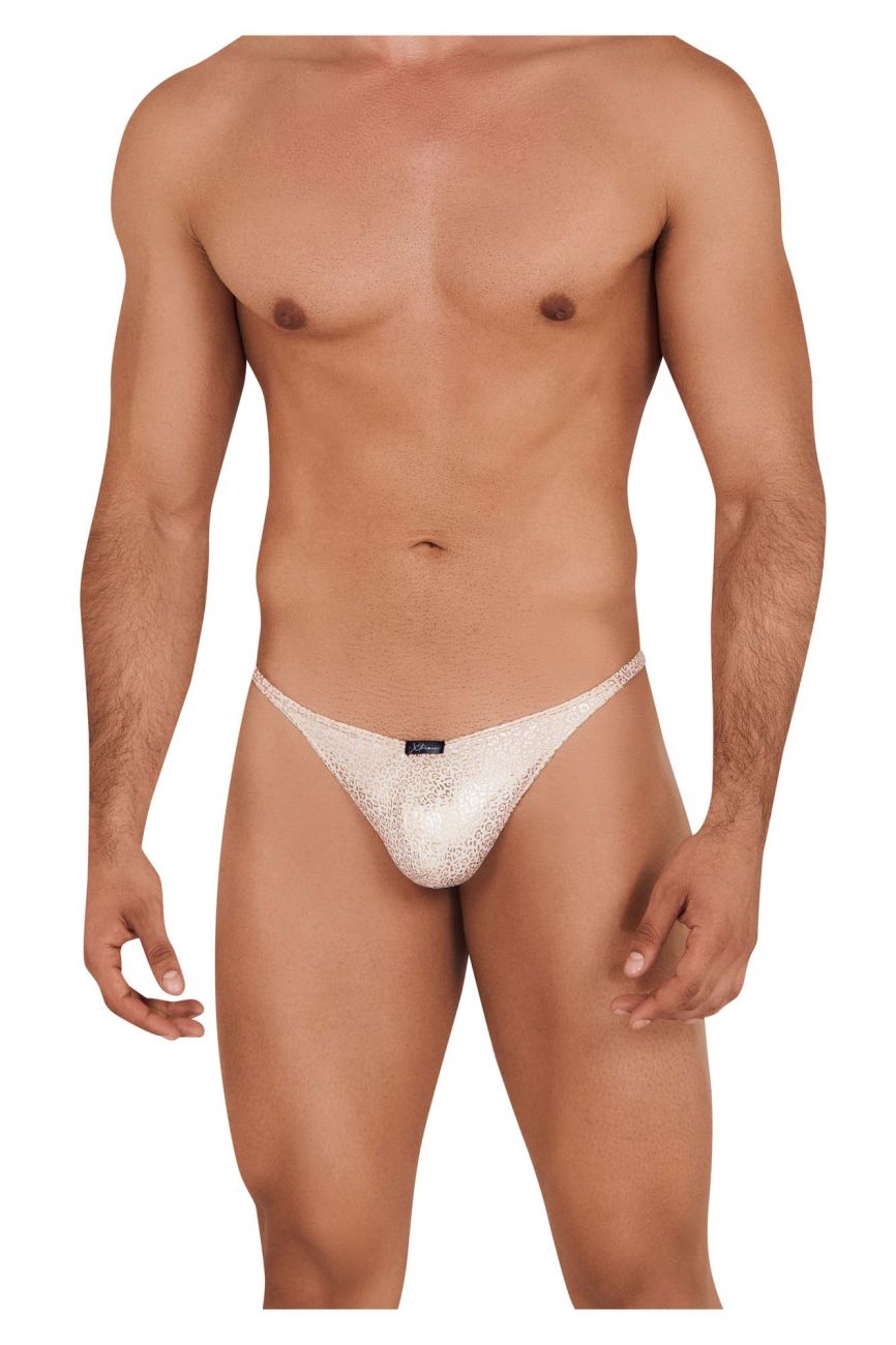 Xtremen 91096 Foil Microfiber Thongs Gold