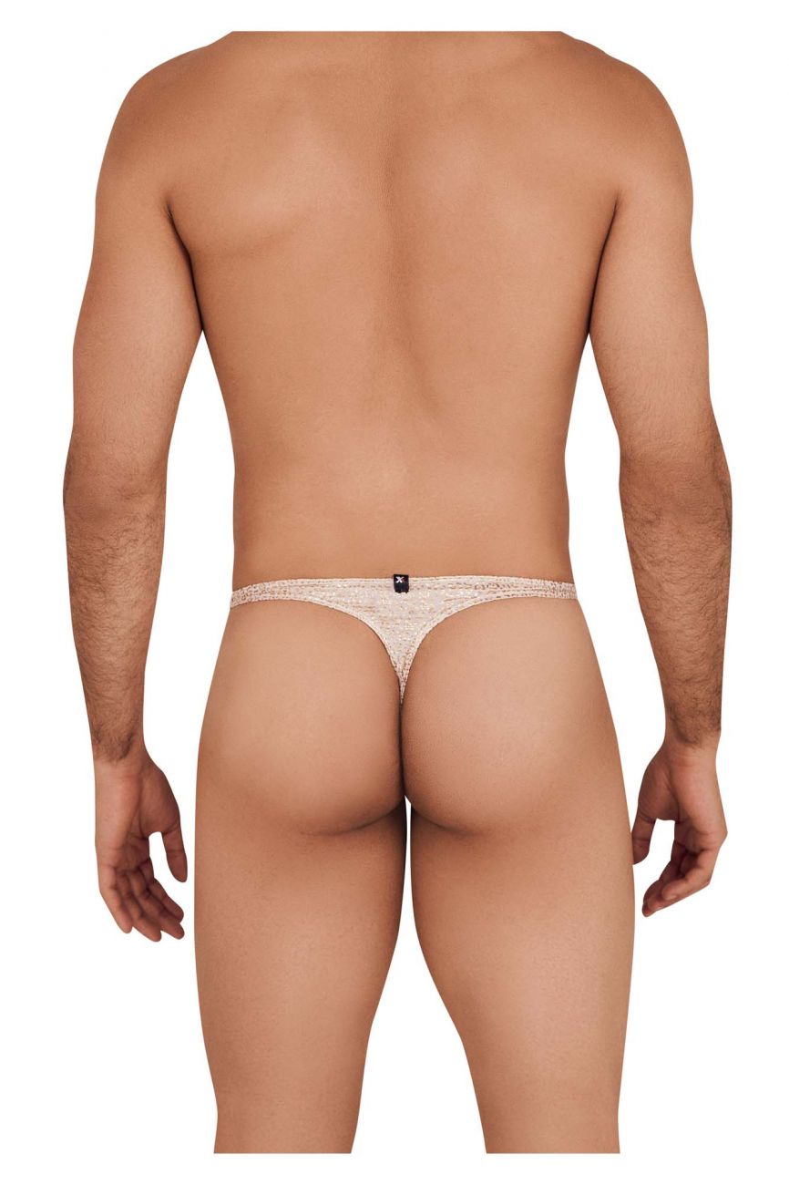 Xtremen 91096 Foil Microfiber Thongs Gold