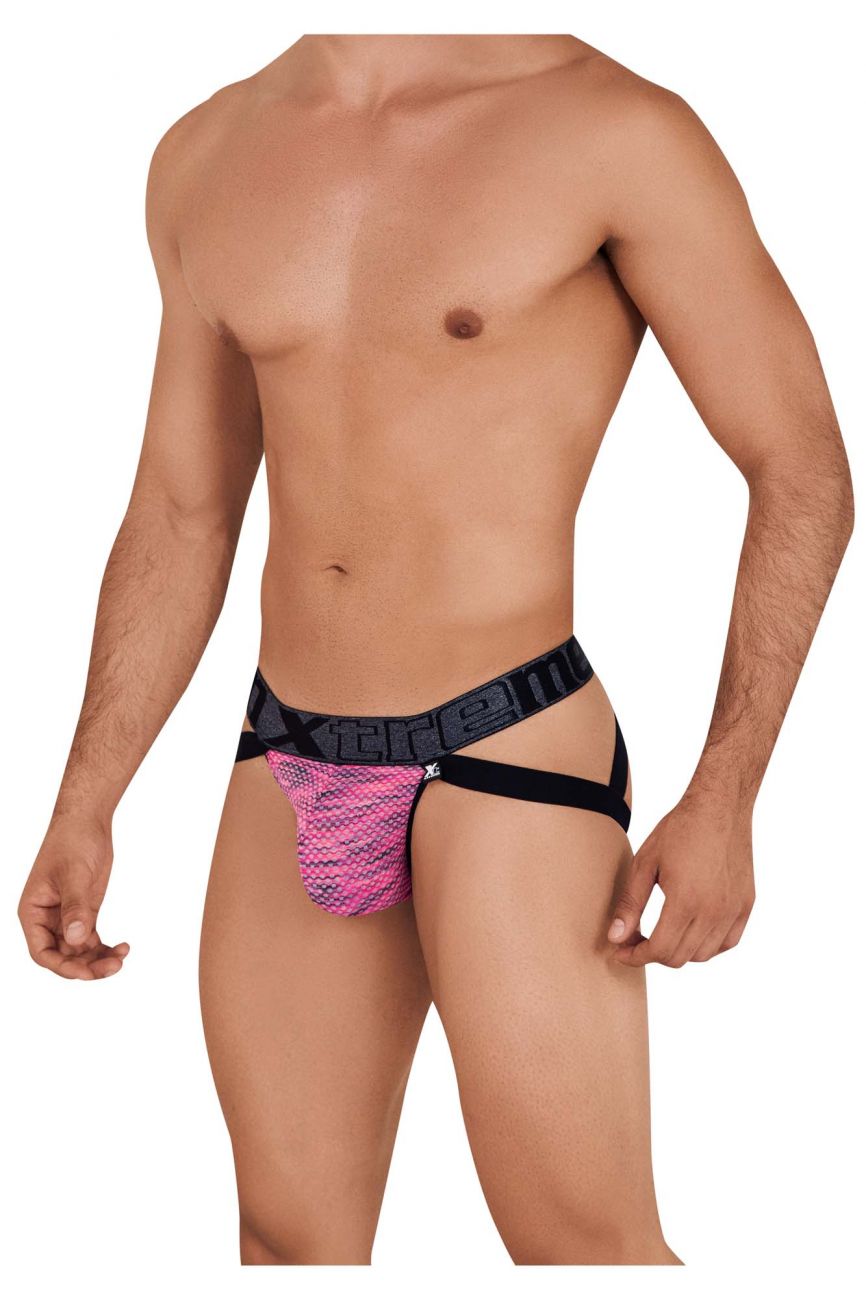 Xtremen 91099 Microfiber Mesh Jockstrap Pink