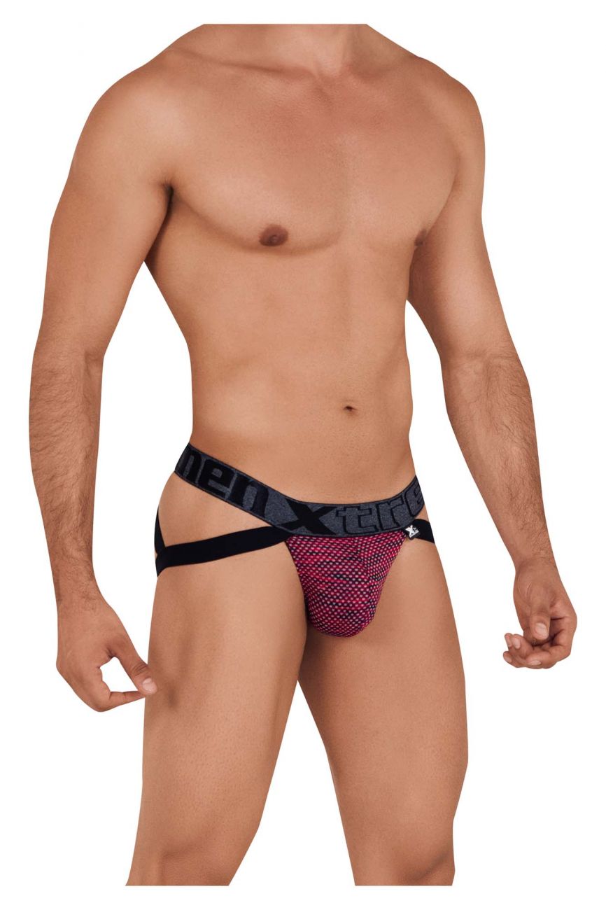 Xtremen 91099 Microfiber Mesh Jockstrap Red