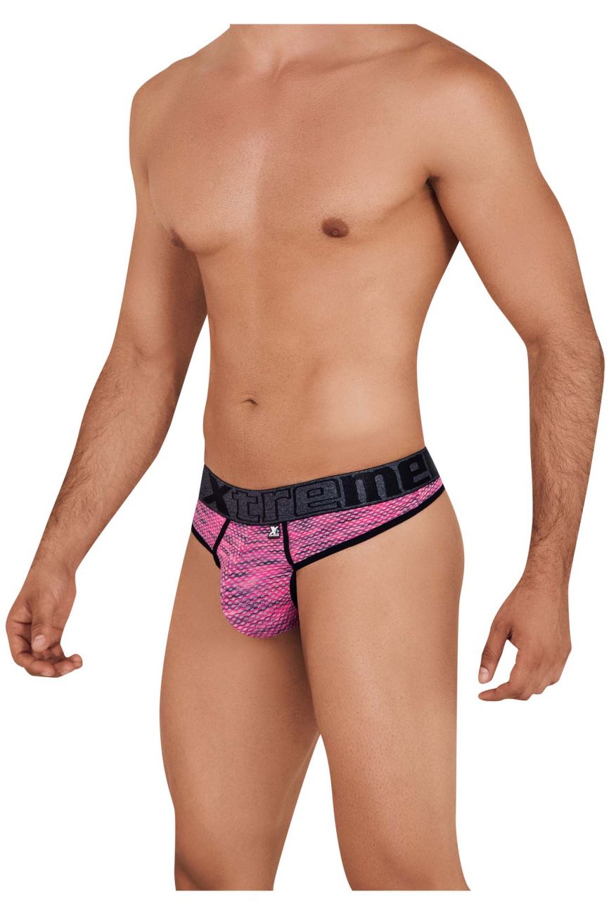 Xtremen 91100 Microfiber Mesh Thongs Pink