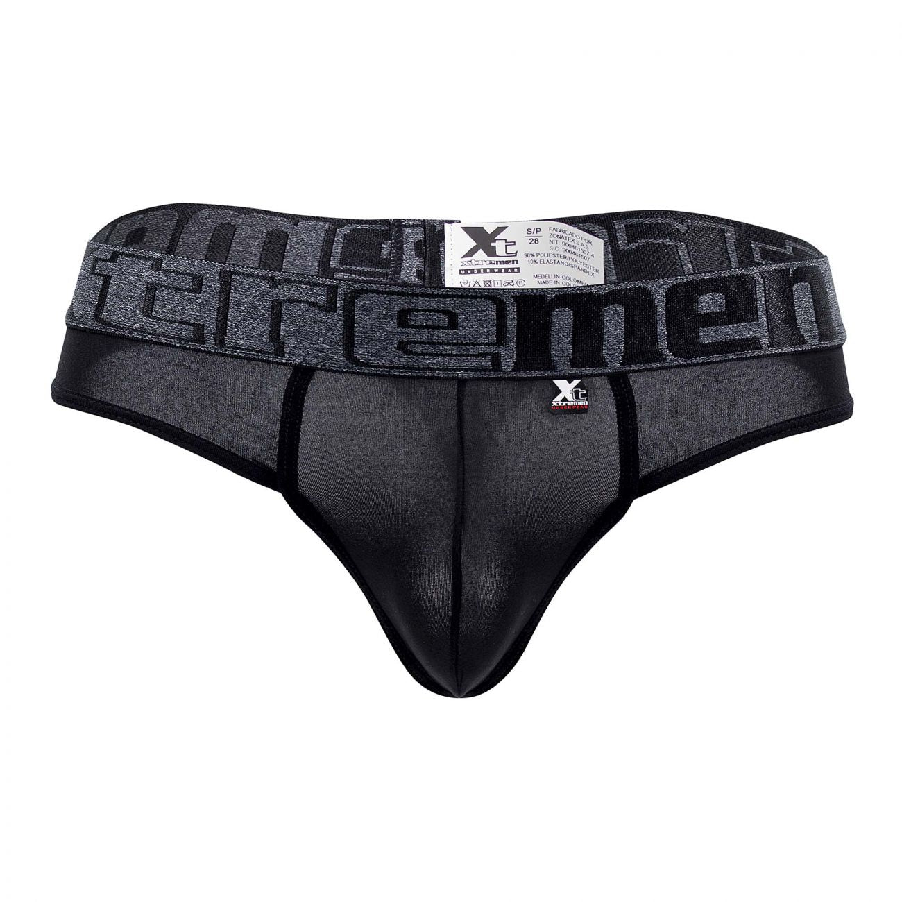 Xtremen 91101X Microfiber Thongs Black Plus Sizes