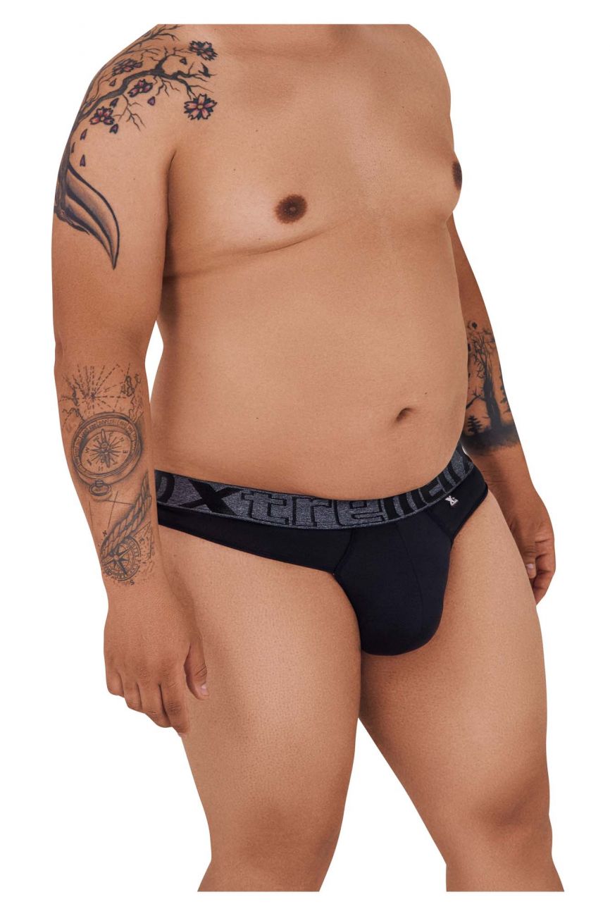 Xtremen 91101X Microfiber Thongs Black Plus Sizes