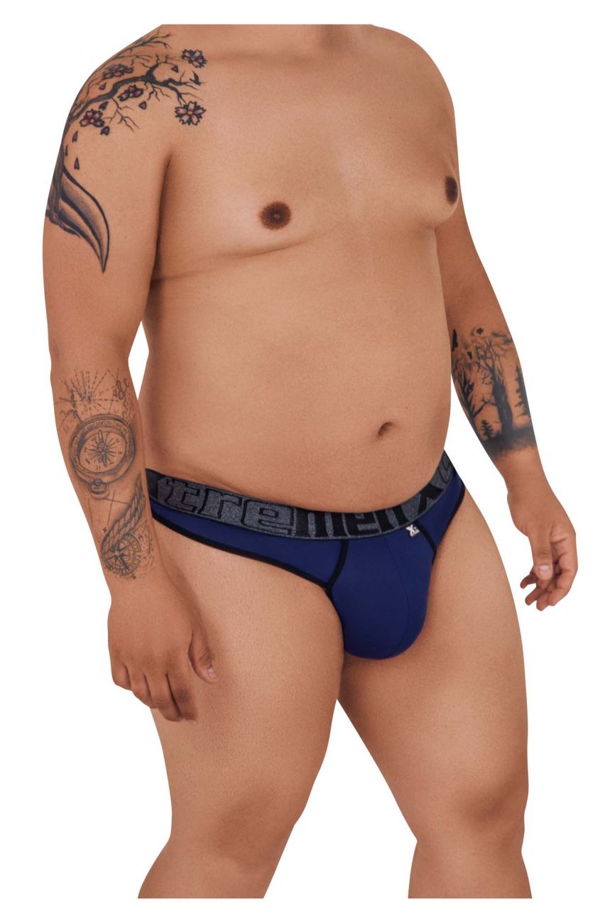 Xtremen 91101X Microfiber Thongs Dark Blue Plus Sizes