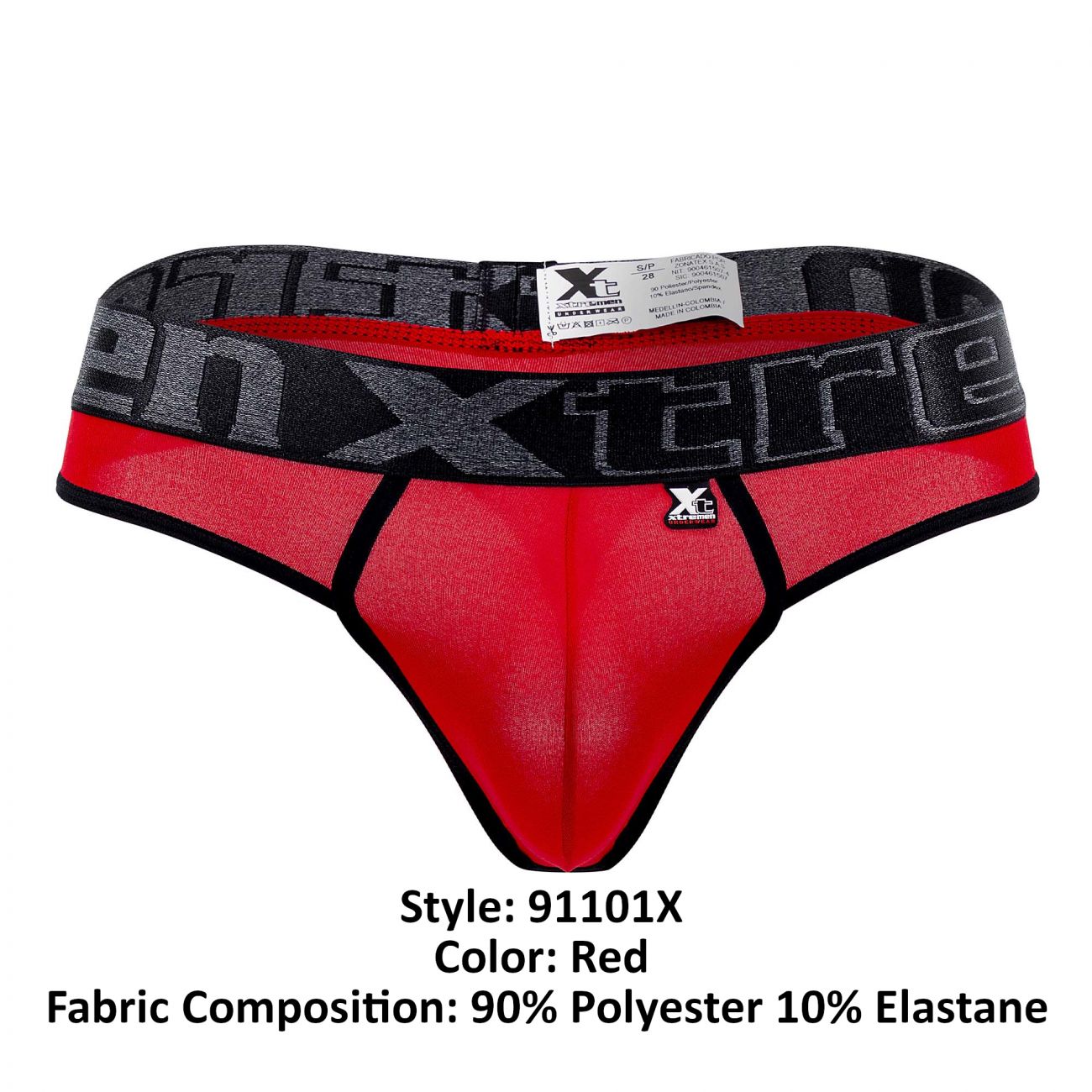 Xtremen 91101X Microfiber Thongs Red Plus Sizes