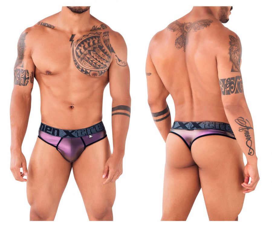 Xtremen 91113 Faux Leather Thongs Black