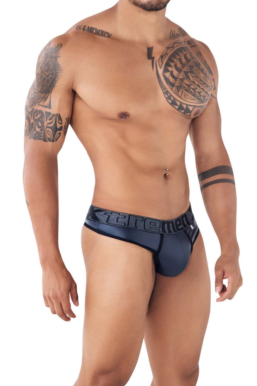 Xtremen 91113 Faux Leather Thongs Black