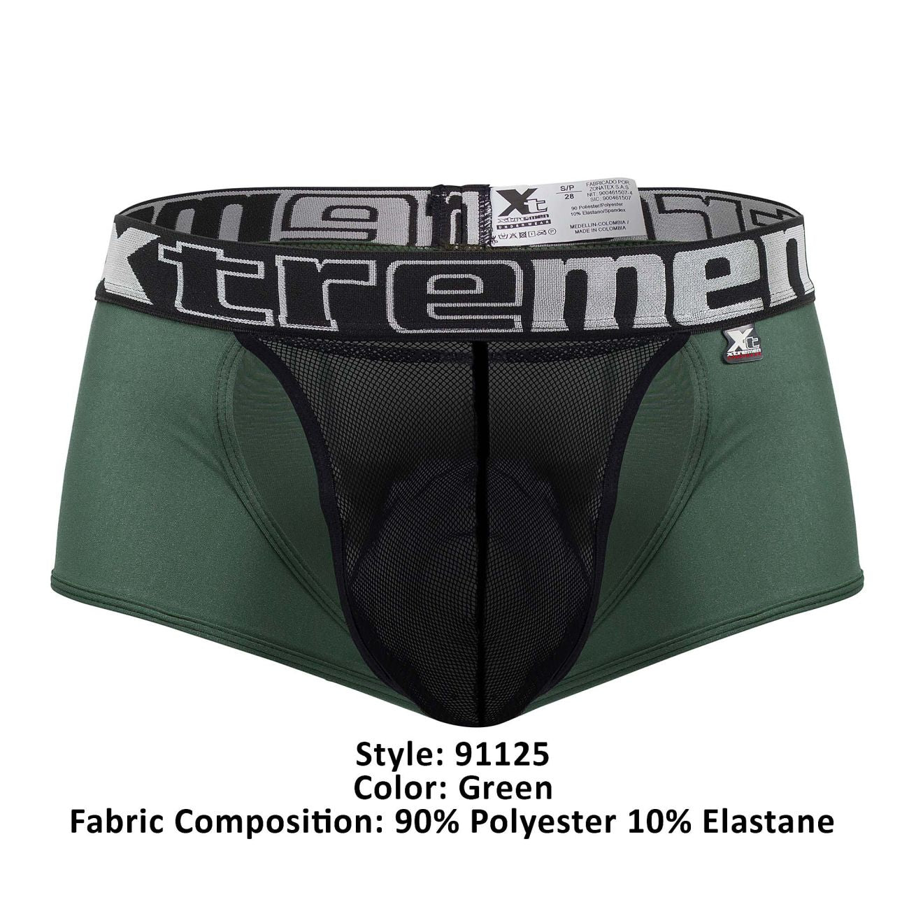 Xtremen 91125 Daring Mesh Trunks Green
