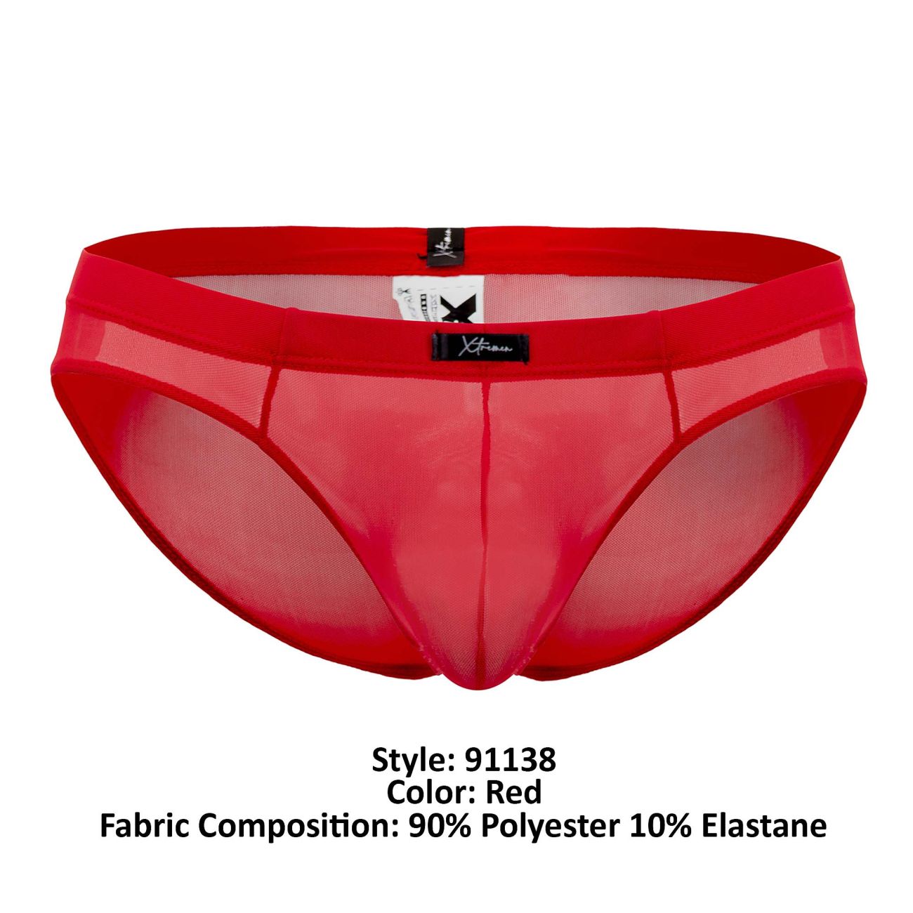 Xtremen 91138 Mesh Briefs Red