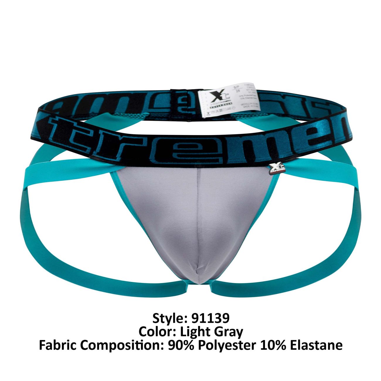 Xtremen 91139 Athletic Jockstrap Light Gray