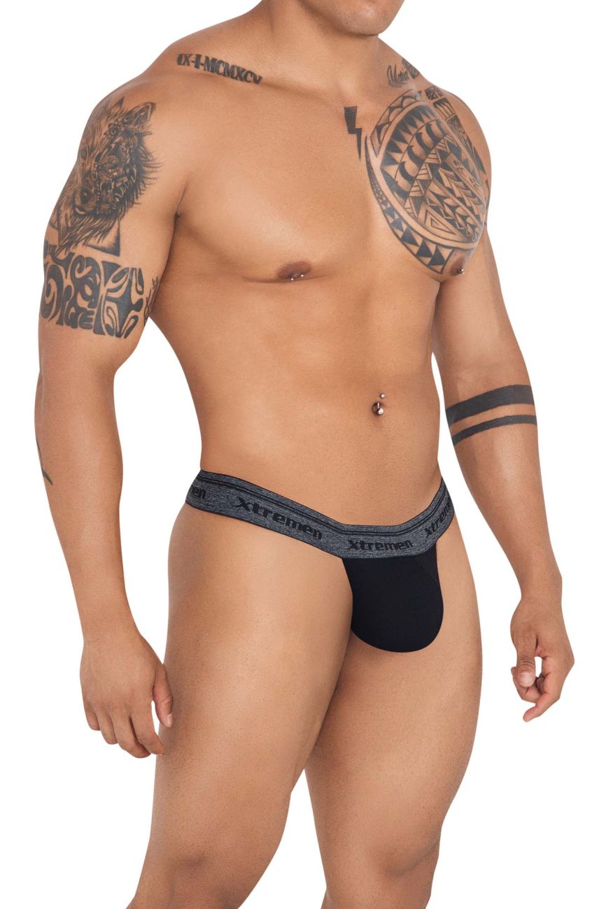 Xtremen 91141 Ultra-soft Thongs Black