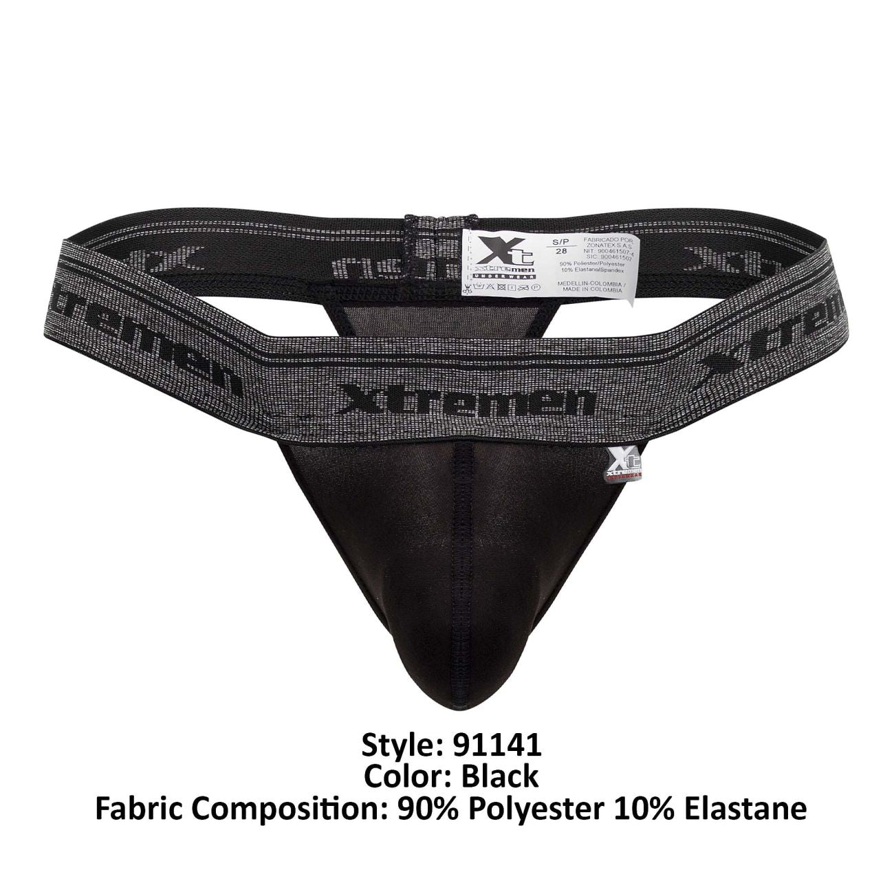 Xtremen 91141 Ultra-soft Thongs Black